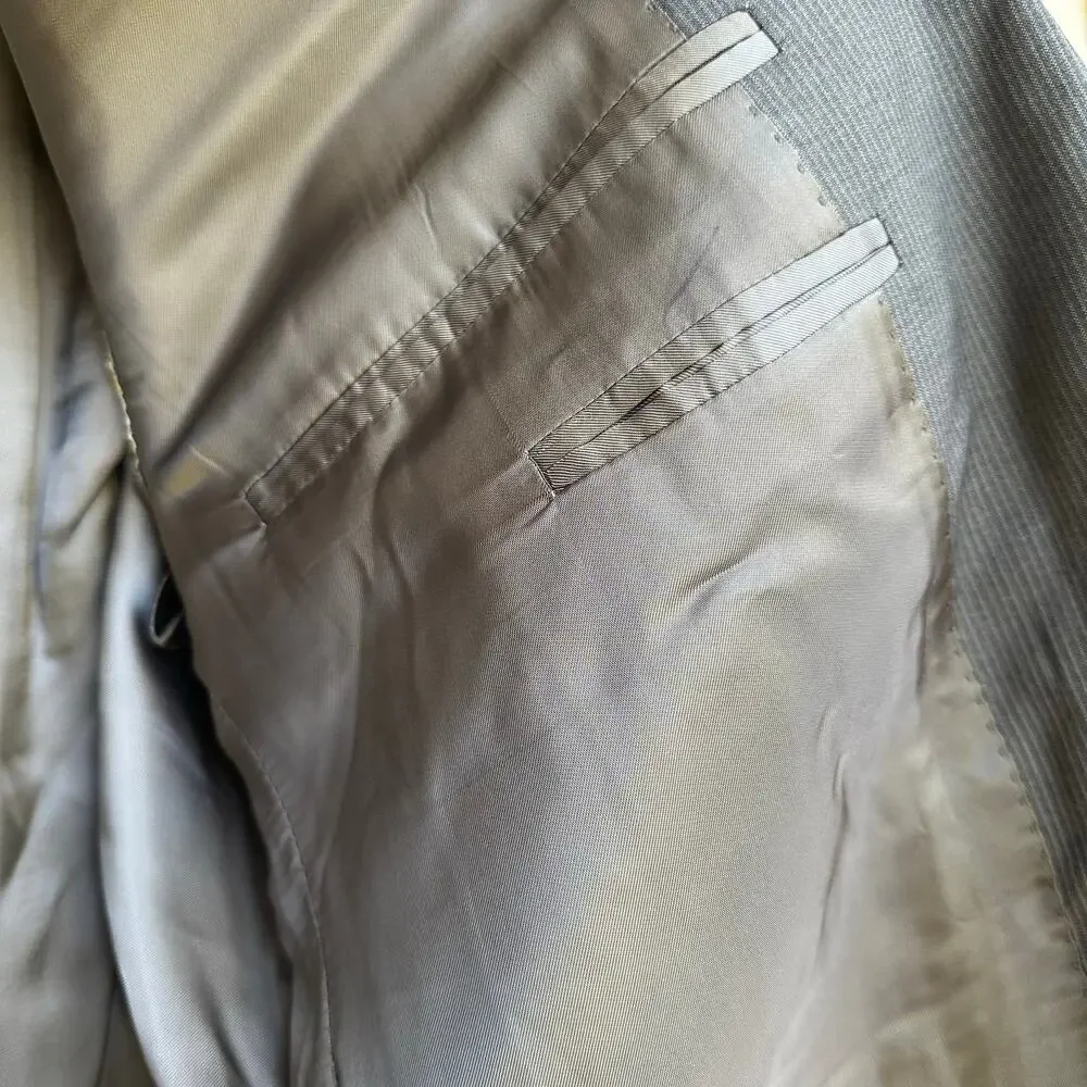 Corneliani Made in Italy Gray Wool Silk Blazer Jacket Size 54R (US 44R) - Picture 6 of 7